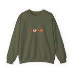 Fall Leaves & Pumpkins Crewneck Sweatshirt — Autumn Graphic Pullover