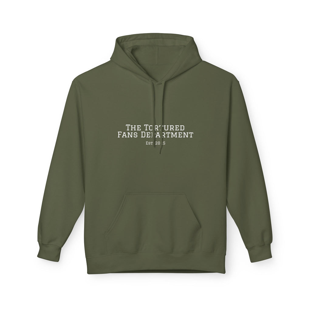 Tortured Fans Department Hoodie, Cozy Unisex Sweatshirt, Perfect for Fans, Gift for Occasions, Casual Wear, Fleece Pullover