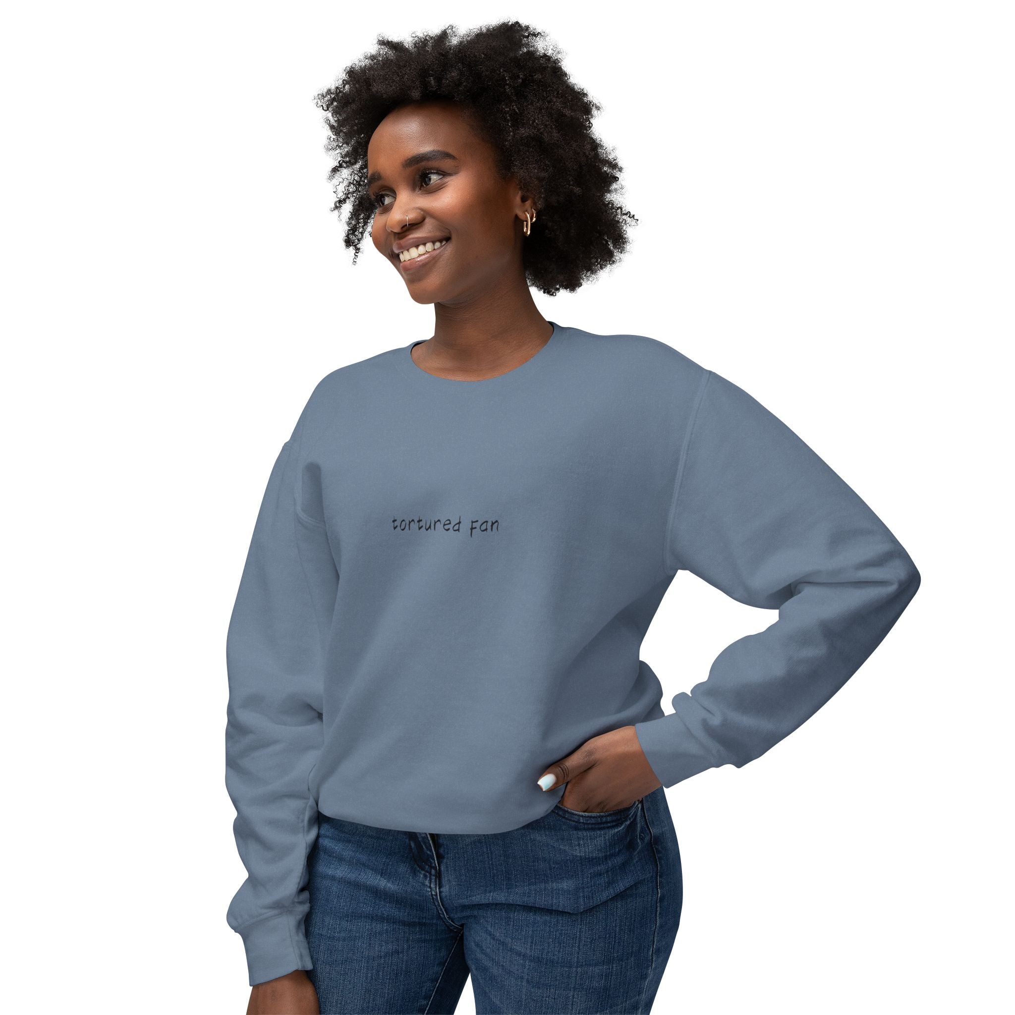 Minimalist "Saturated Fan" Crewneck Sweatshirt