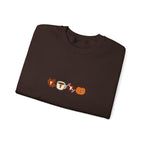 Fall Leaves & Pumpkins Crewneck Sweatshirt — Autumn Graphic Pullover