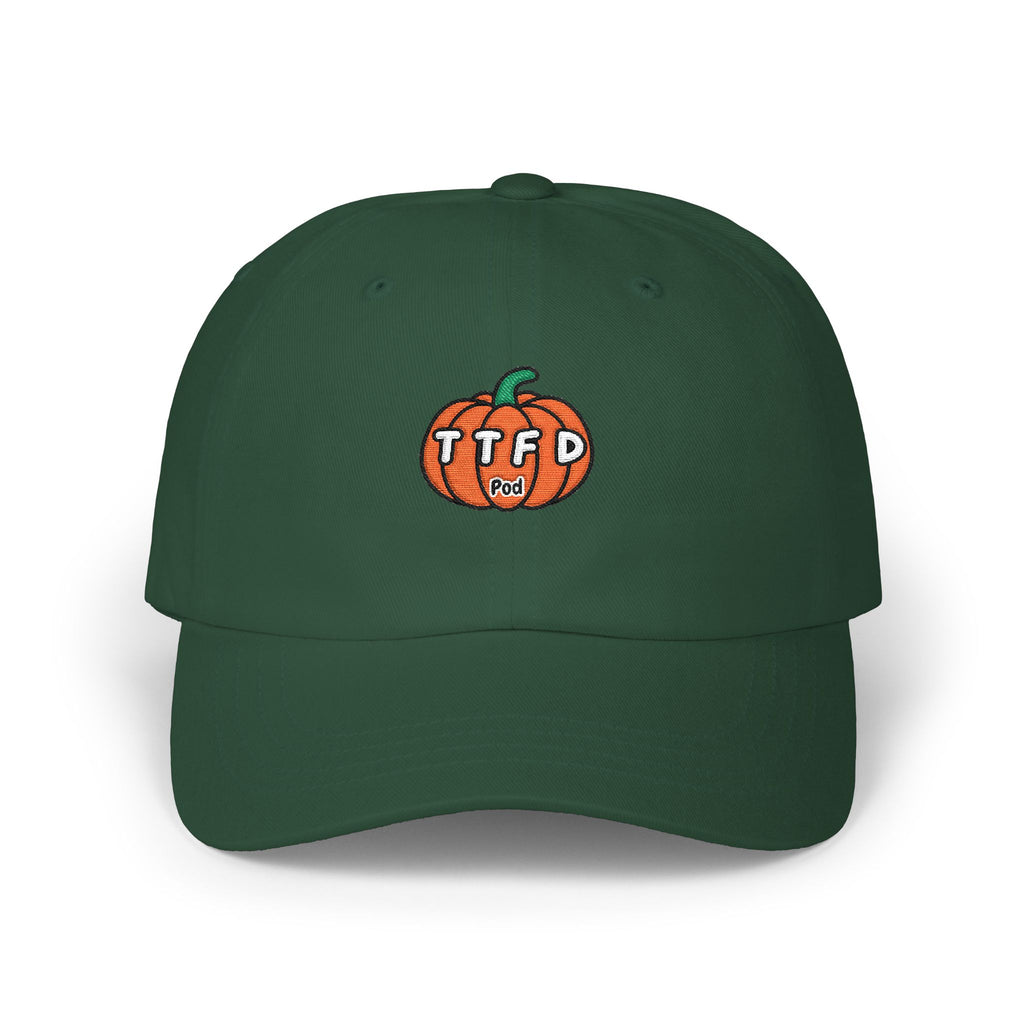 Pumpkin Patch Dad Cap — Embroidered 'TTFD' Fall Pumpkin Hat