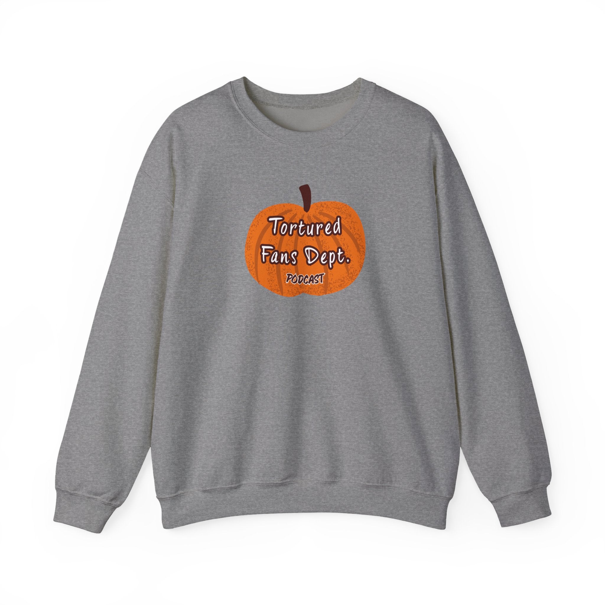 Crewneck Sweatshirt — Pumpkin "Tortured Fan" Halloween Graphic