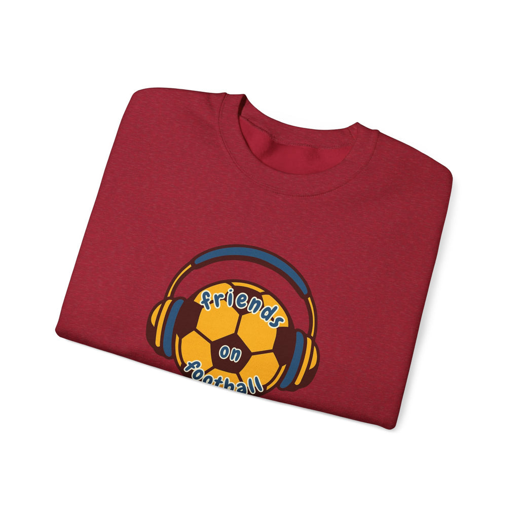 Crewneck Sweatshirt — 'Friends on Football' Headphones Logo