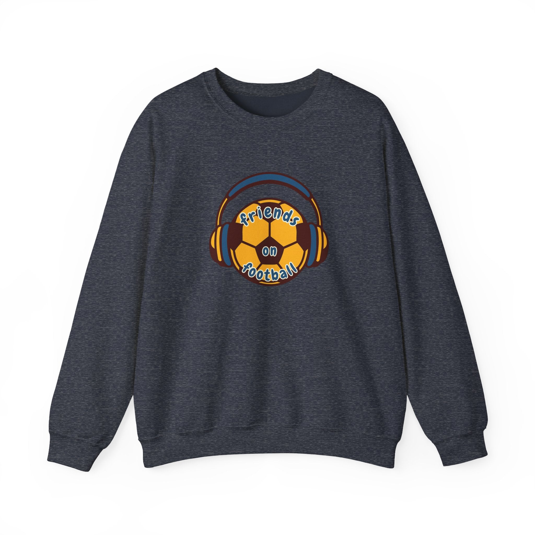 Crewneck Sweatshirt — 'Friends on Football' Headphones Logo