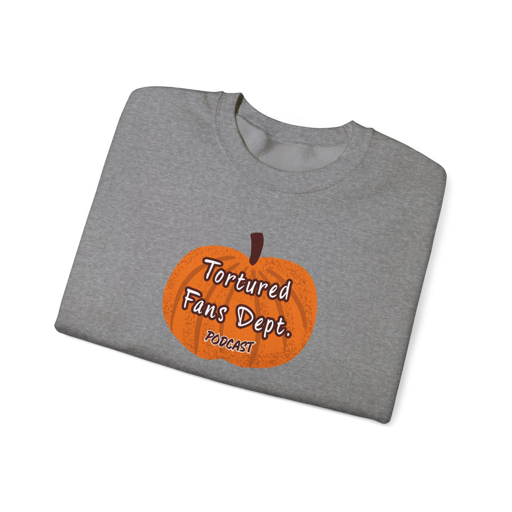 Crewneck Sweatshirt — Pumpkin "Tortured Fan" Halloween Graphic