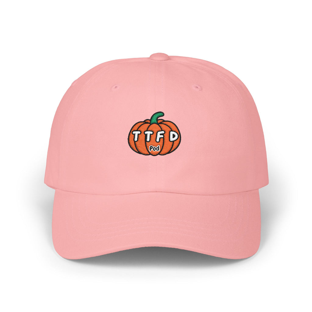 Pumpkin Patch Dad Cap — Embroidered 'TTFD' Fall Pumpkin Hat