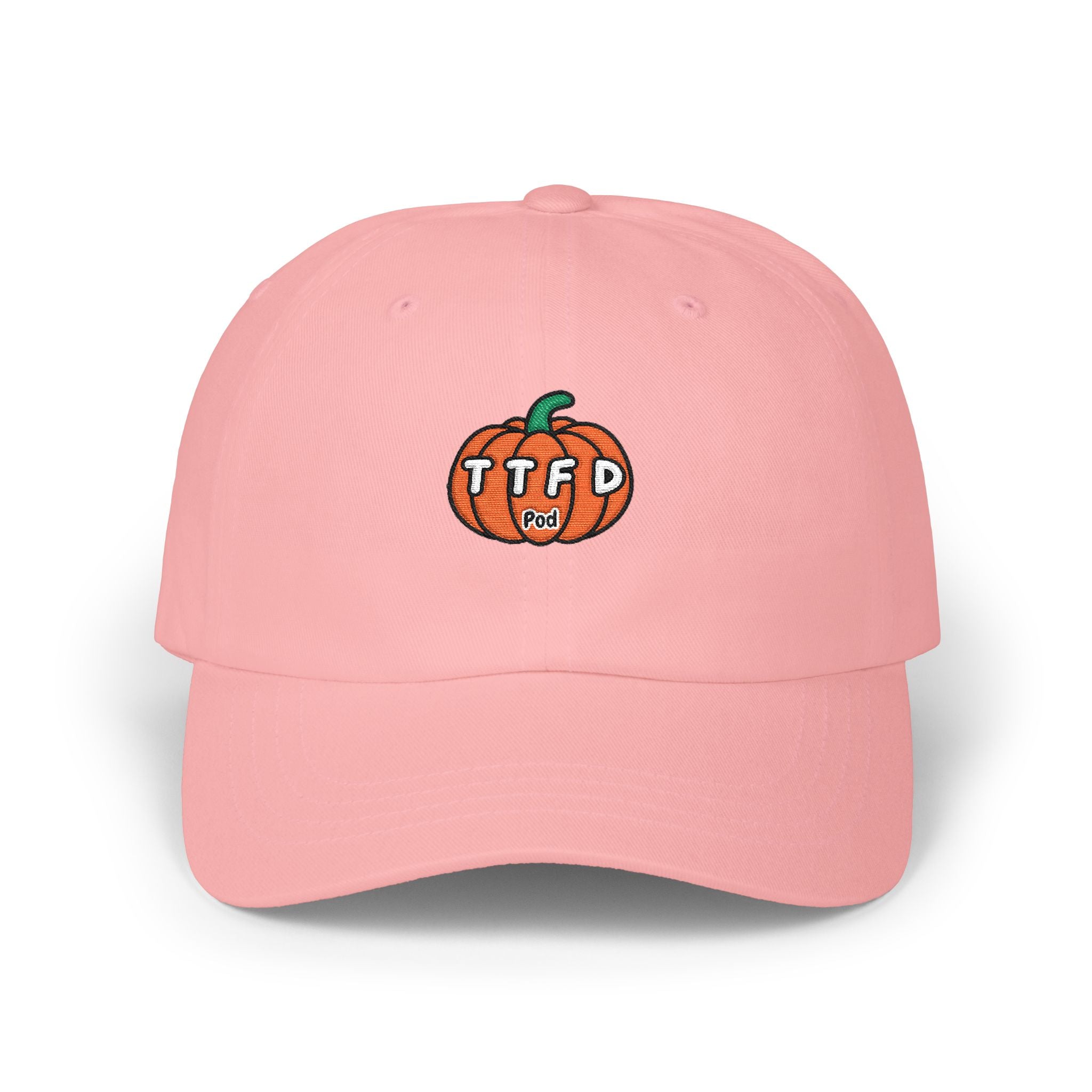 Pumpkin Patch Dad Cap — Embroidered 'TTFD' Fall Pumpkin Hat