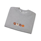 Fall Leaves & Pumpkins Crewneck Sweatshirt — Autumn Graphic Pullover