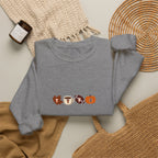 Fall Leaves & Pumpkins Crewneck Sweatshirt — Autumn Graphic Pullover