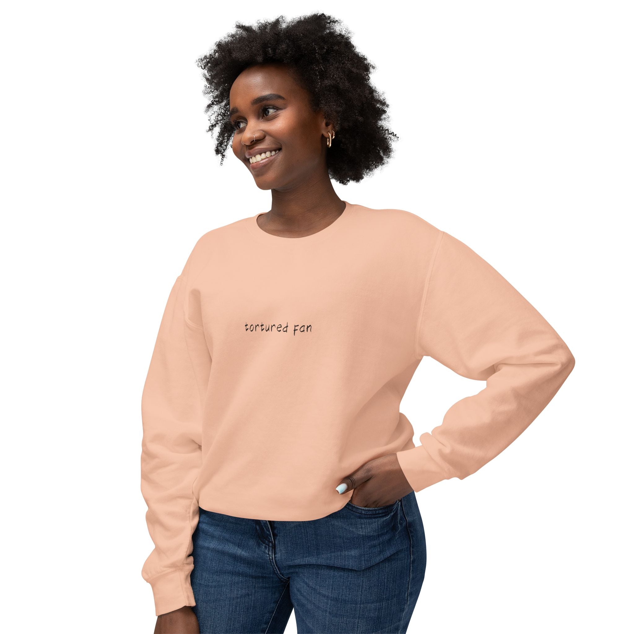 Minimalist "Saturated Fan" Crewneck Sweatshirt