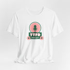 T‑Shirt — TTFD Podcast Logo Tee (Microphone & Flowers)