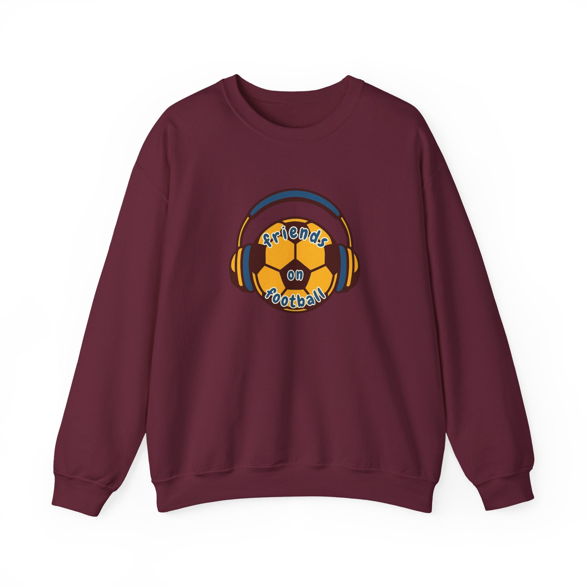Crewneck Sweatshirt — 'Friends on Football' Headphones Logo