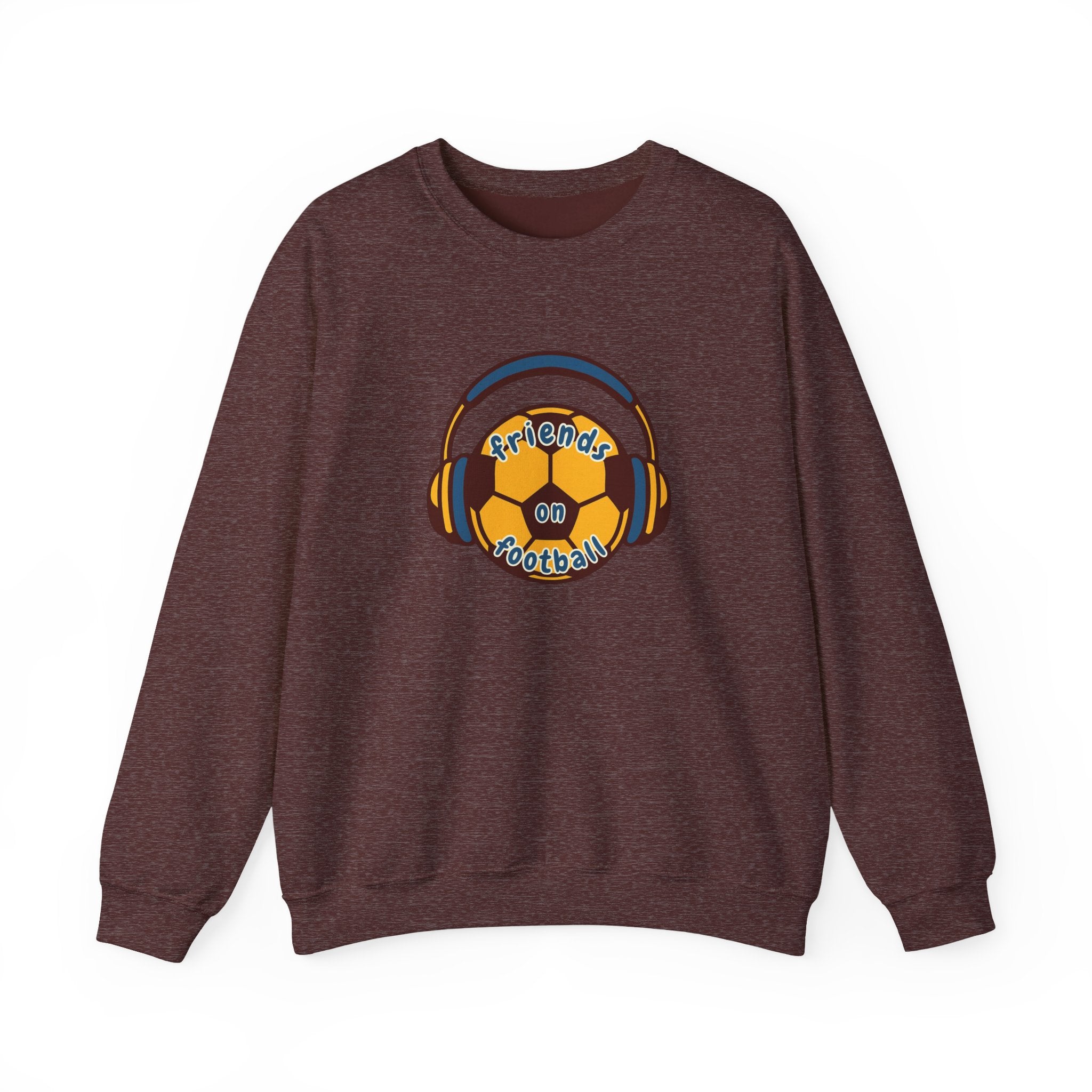 Crewneck Sweatshirt — 'Friends on Football' Headphones Logo