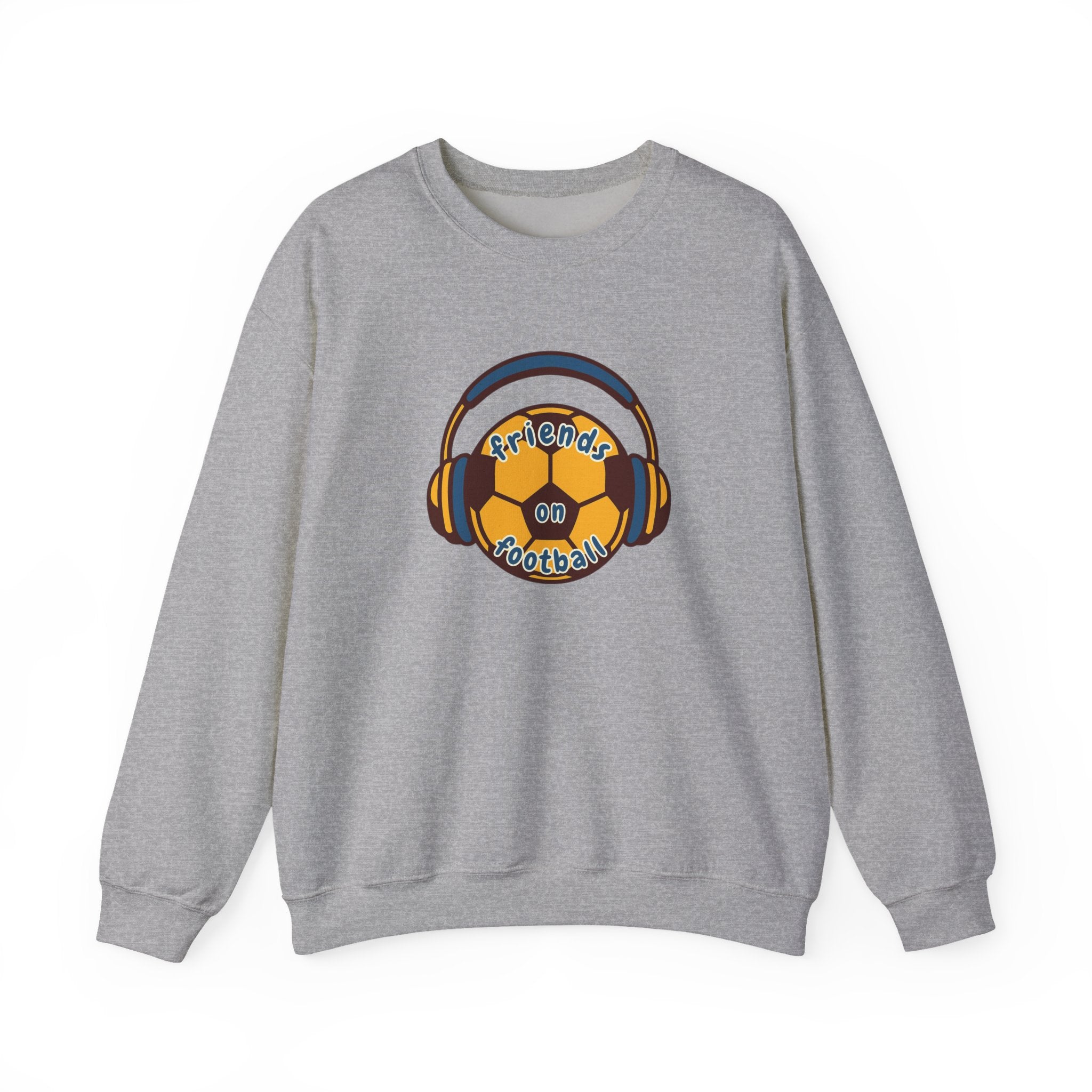 Crewneck Sweatshirt — 'Friends on Football' Headphones Logo