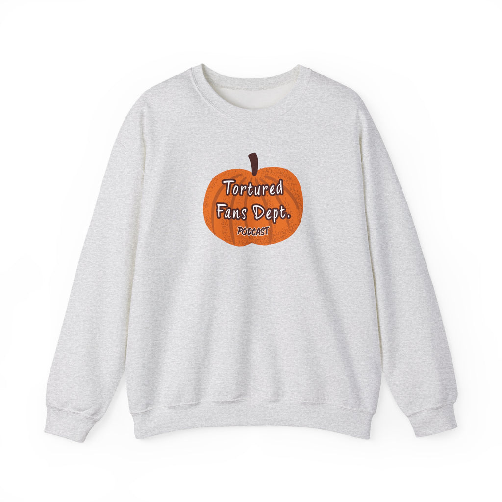 Crewneck Sweatshirt — Pumpkin "Tortured Fan" Halloween Graphic