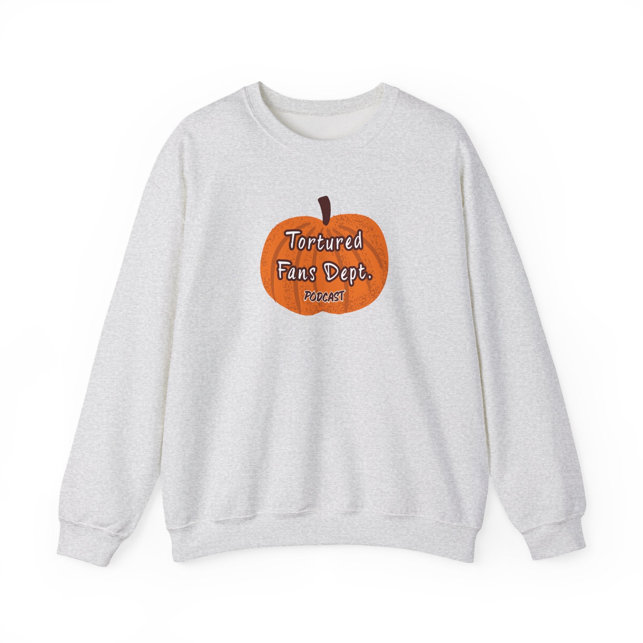 Crewneck Sweatshirt — Pumpkin "Tortured Fan" Halloween Graphic