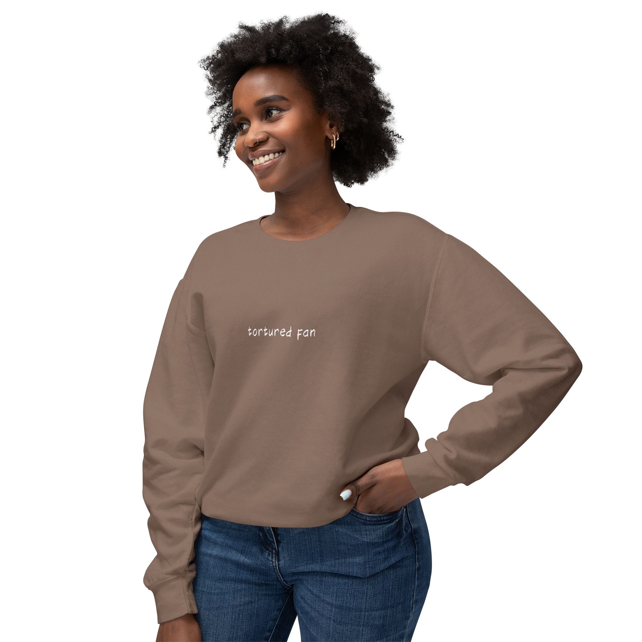 Minimalist "Saturated Fan" Crewneck Sweatshirt