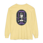 Tortured Fans Dept. Long Sleeve T‑Shirt — 'Hello Everybody' Podcast Microphone Design