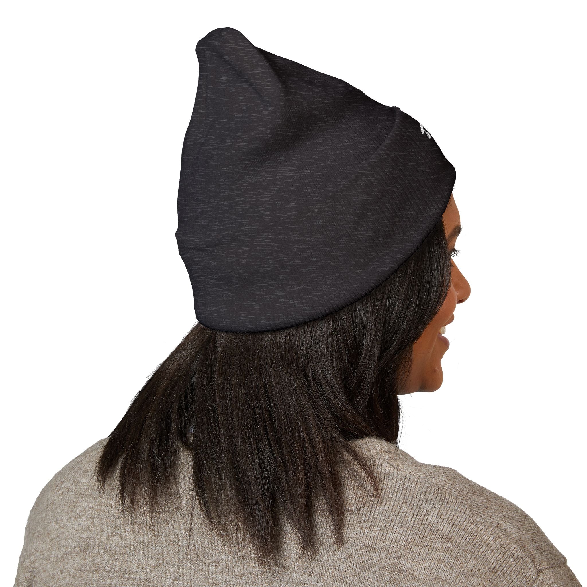 Embroidered 'TIFO' Cuffed Beanie — Cozy Olive Knit Winter Hat