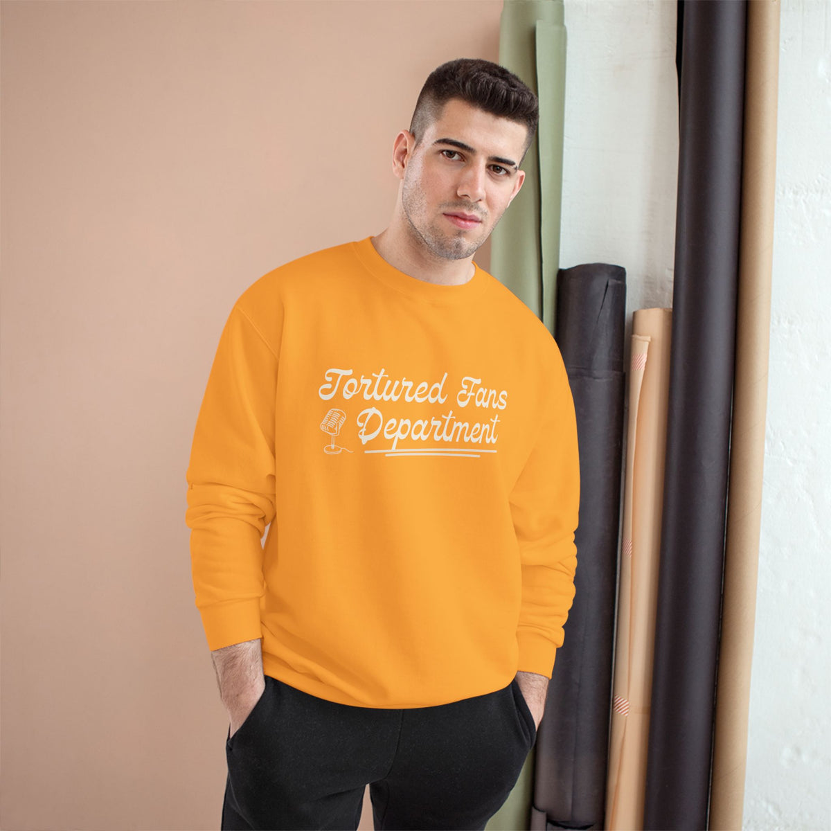 Champion Sweatshirt — Tortured Fans Department Script Crewneck