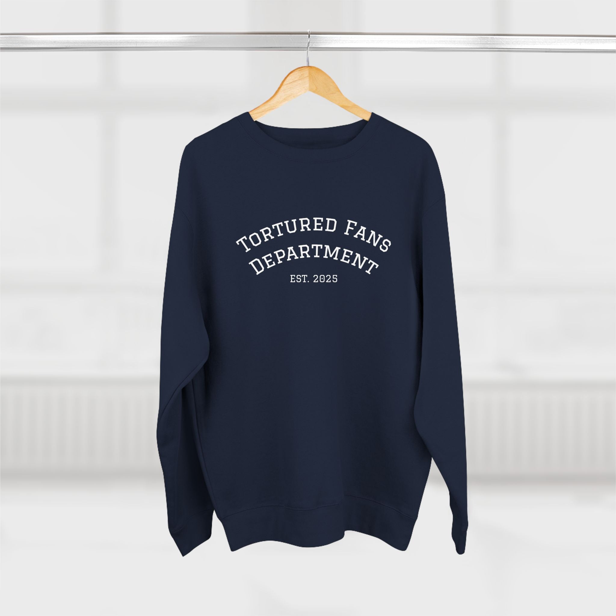 Tortured Fans Unisex Crewneck Sweatshirt - Cozy Gift for Fans, Casual Wear, Oversized Comfort, Great for Events, Emotional Support Clothing
